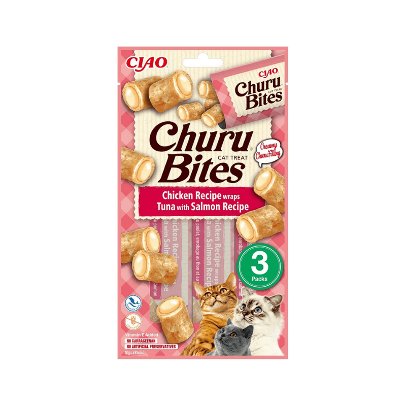 Churu Bites Recompense pentru Pisici cu Pui Ton si Somon