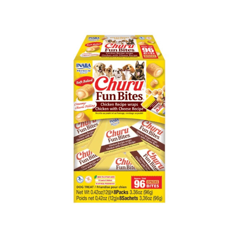 Churu Dog Fun Bites Recompense pentru Caini cu Pui si Branza