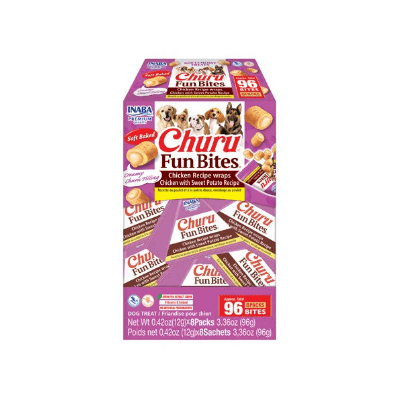 Churu Dog Fun Bites Recompense pentru Caini cu Pui si Cartof Dulce