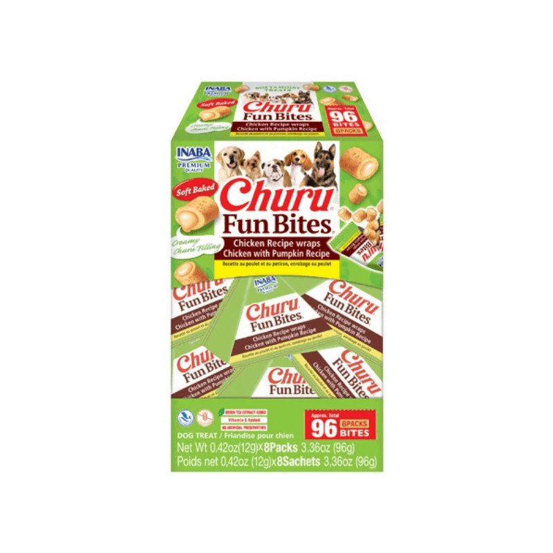 Churu Dog Fun Bites Recompense pentru Caini cu Pui si Dovleac