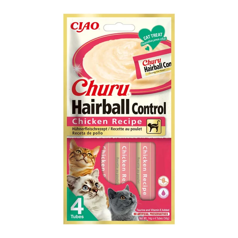churu-recompensa-cremoasa-cu-pui-761475 Ciao Churu Hairball Control Recompensa Cremoasa cu Pui