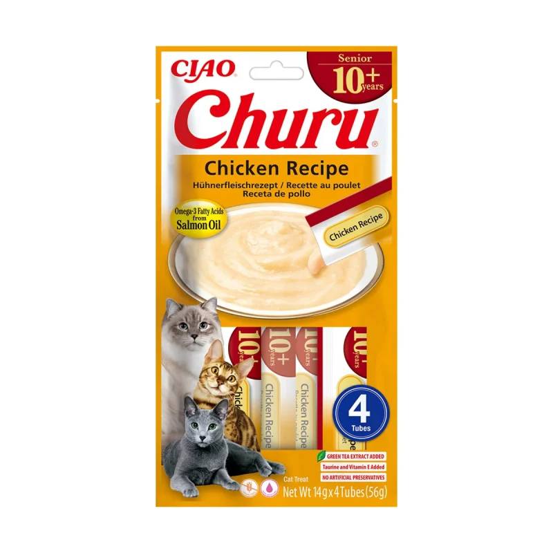 Churu Recompensa Cremoasa cu Pui pentru Pisici Senior