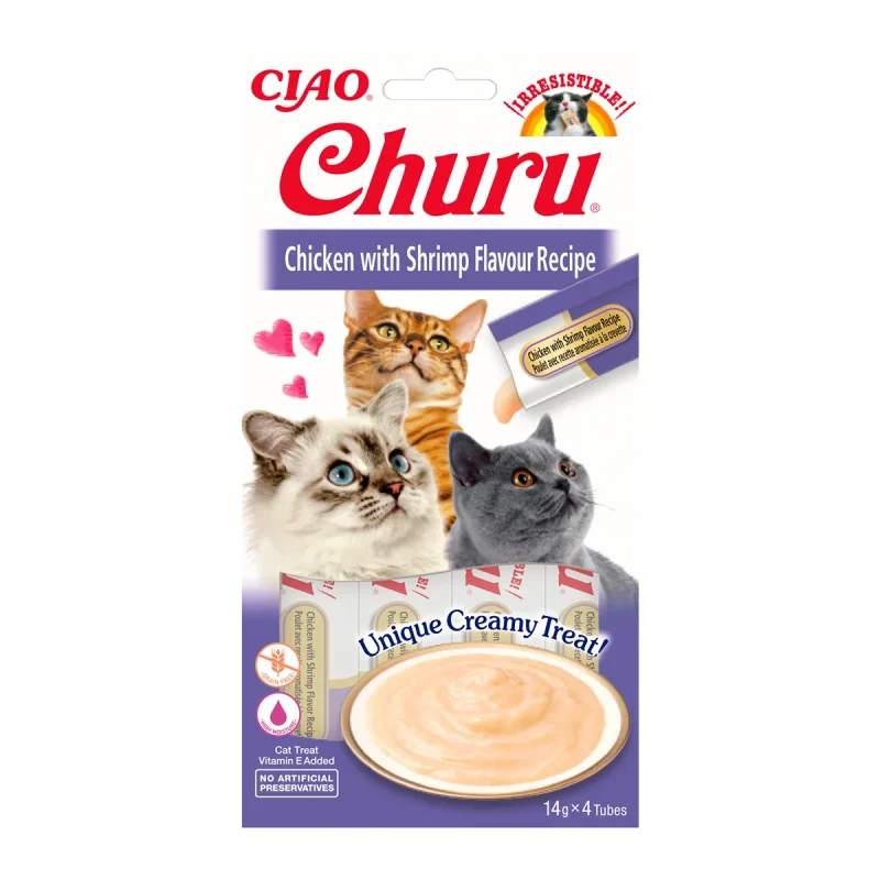 Churu Recompensa Cremoasa cu Pui si Creveti