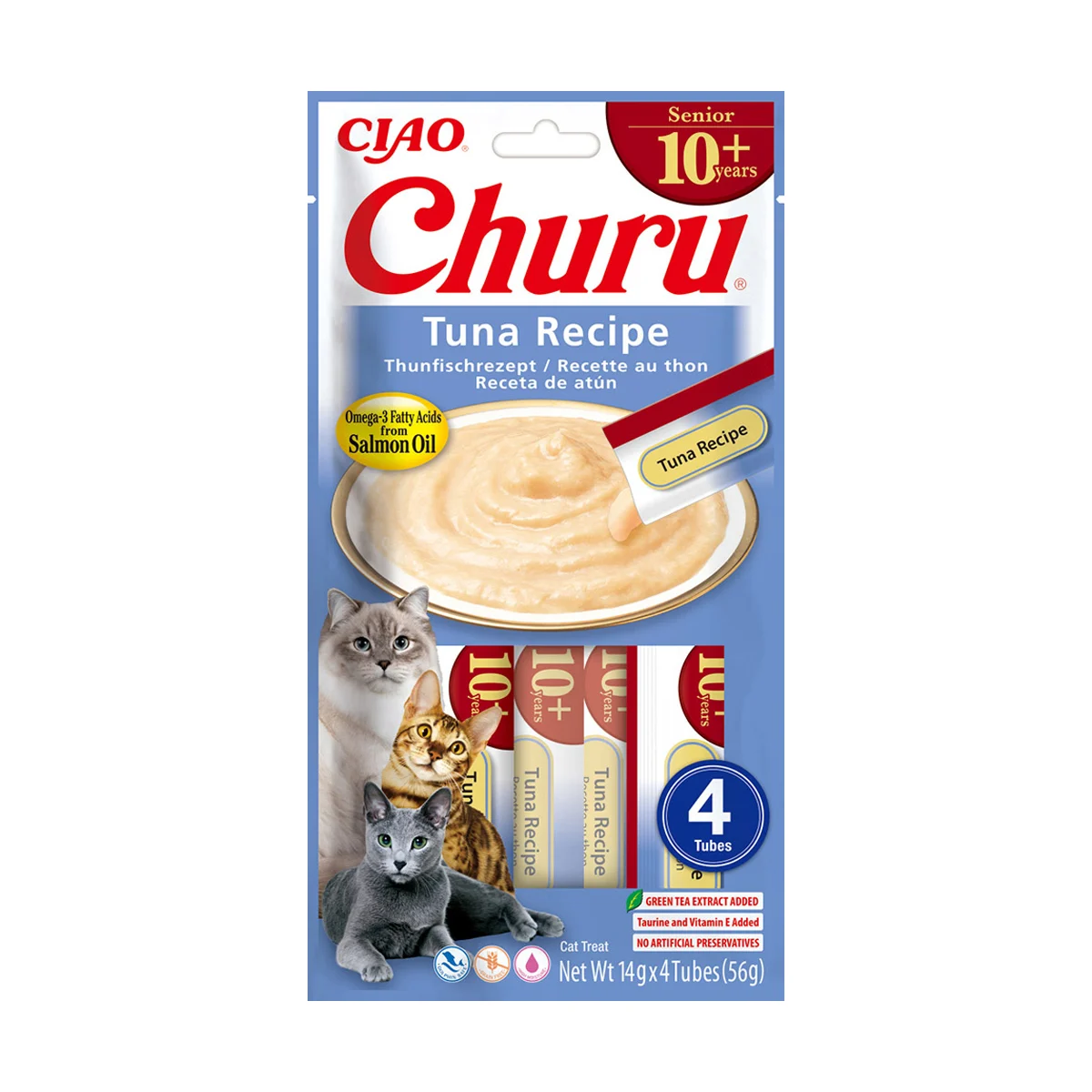 Churu Recompensa Cremoasa cu Ton pentru Pisici Senior