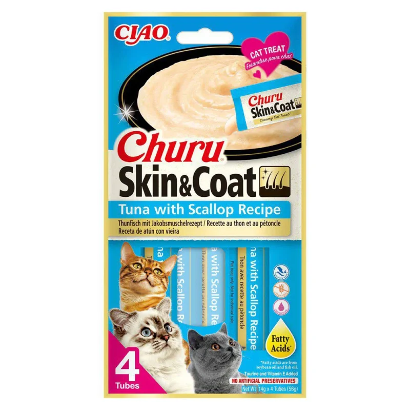 Churu Skin&Coat Recompensa cu Ton si Scoici