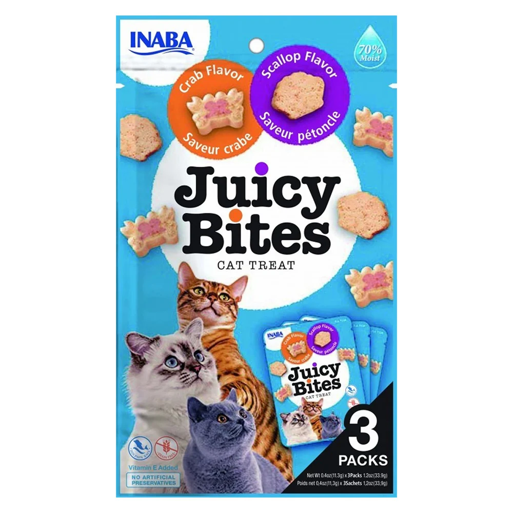 Juicy Bites Recompense pentru Pisici cu Crab si Scoici