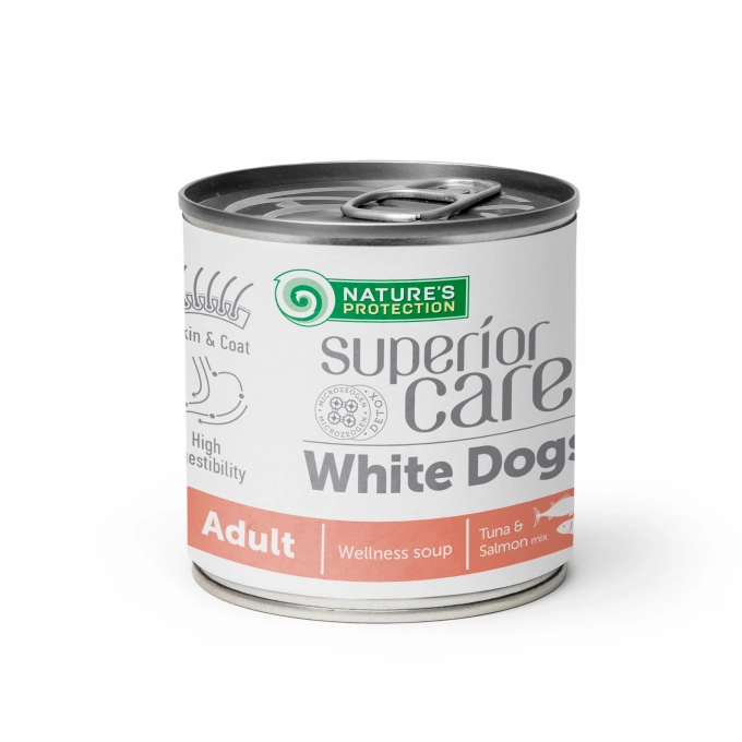 Superior Care White Dogs Wellness Soup cu Ton si Somon