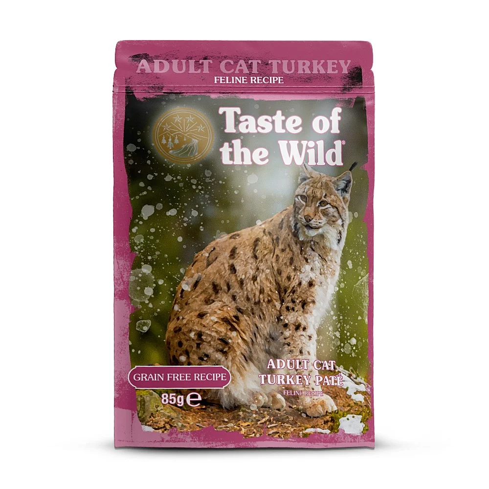 Taste of the Wild Cat Pouch Adult cu Carne de Curcan Pate 85 Gr
