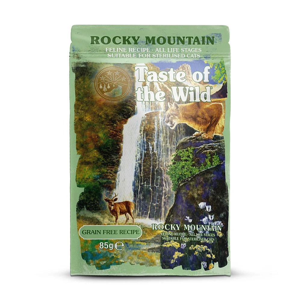 Taste of the Wild Cat Pouch All Life Stages Rocky Mountain Bucatele de Pui in Sos 85 Gr