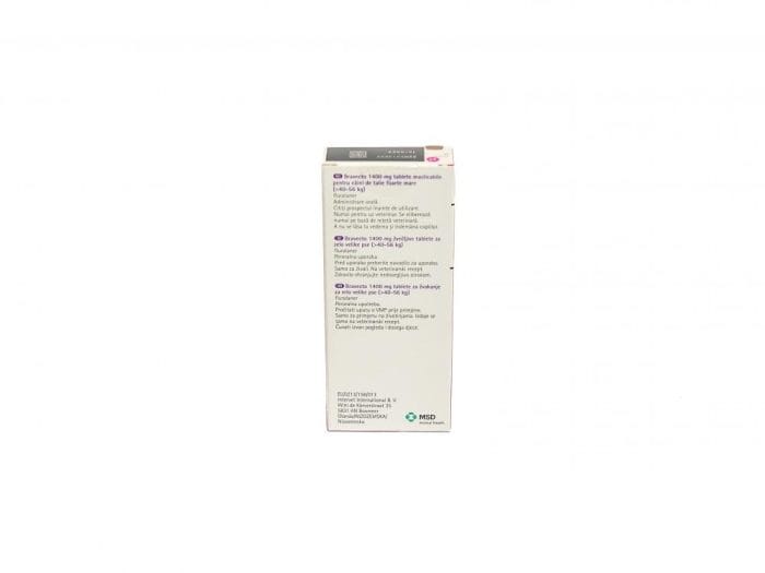 Bravecto 1400mg 1x1tab (40-56kg) - imagine 3