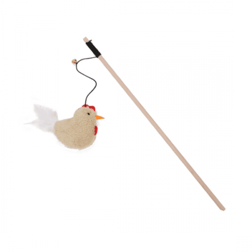 Jucarie pentru pisici Enjoy Undita din lemn 40cm