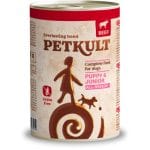 Hrana umeda pentru caini Petkult Junior cu vita 400g