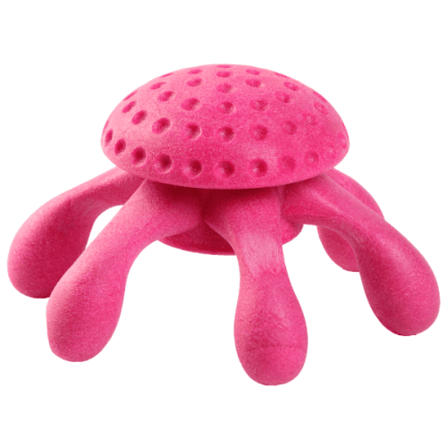 Jucarie pentru caini Caracatita Mini Pink 6cm Kiwi Walker