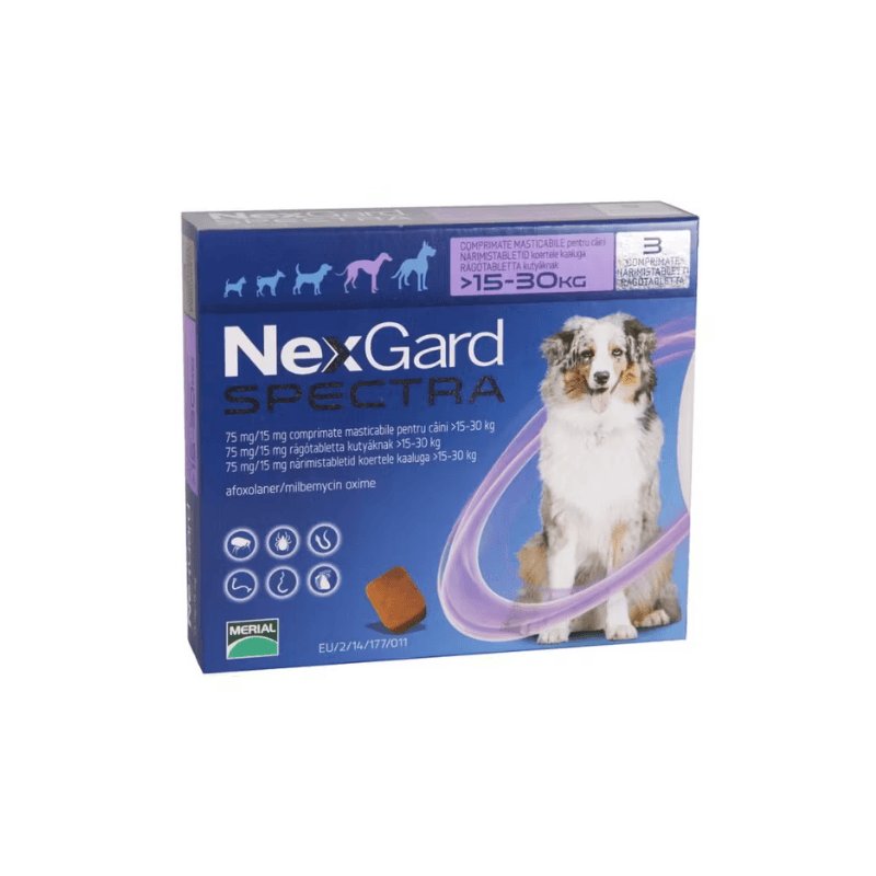 Deparazitare internă NexGard Spectra L (15-30 kg), 1 comprimat