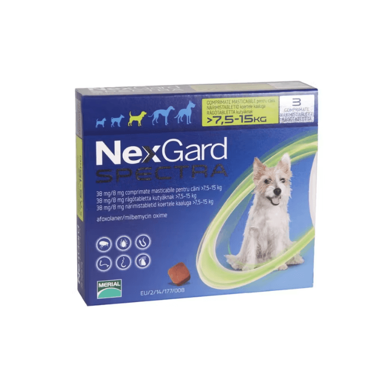 Deparazitare internă NexGard Spectra M (7.5 - 15 kg), 1 comprimat