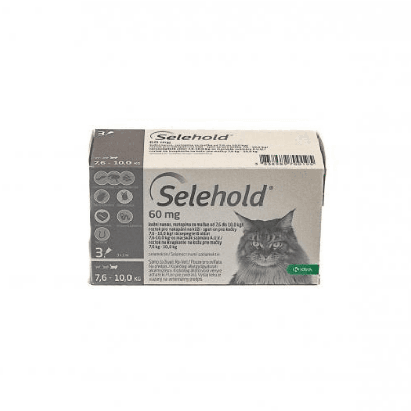 Solutie spot-on pisici talie mare (7.6 - 10 kg), Selehold 60 mg