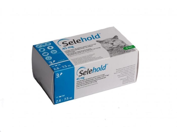 Solutie spot-on pisici talie medie (2.6-7.5 kg), Selehold 45 mg - imagine 2