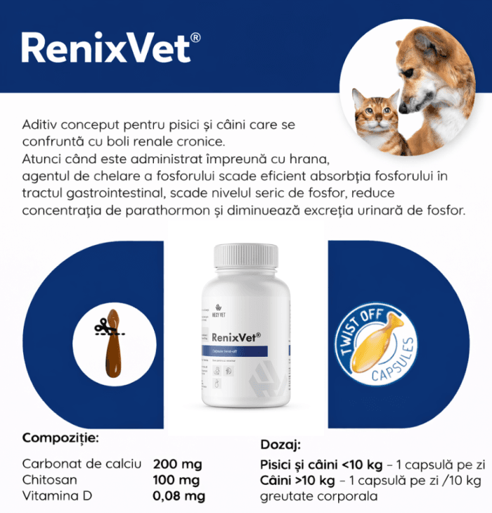 Renix Vet aditiv pentru caini și pisici cu boli renale - imagine 4