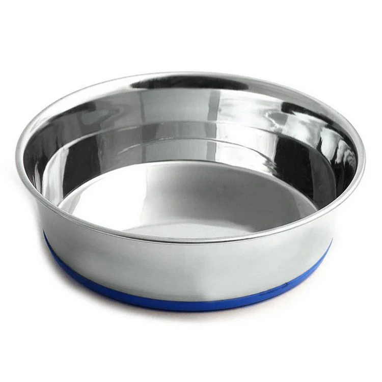 Castron Inox, 4DOG, Bază Antiderapantă Albastră, 17cm, 0.9L
