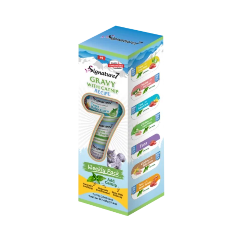 Cat Variety Pack Retete de Ton si Pui in Sos cu Catnip 7x70 Gr Signature7
