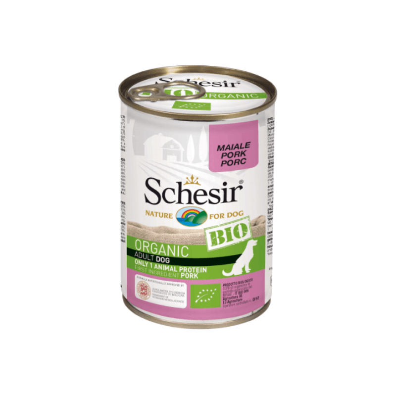 Hrana umeda caini Schesir Dog Bio 400 g porc