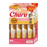 Textura fina si cremoasa caracteristica gamei Churu transforma fiecare recompensa intr-o experienta unica. Preparatele sunt realizate cu somon de calitate, iar varianta cu pui adauga un plus de gust si diversitate, sporind palatabilitatea produsului. Gustarile pot fi oferite direct din plic, din bol sau ca topping peste hrana obisnuita. Formula cu continut ridicat de umiditate contribuie la suplimentarea aportului zilnic de lichide, aspect important pentru bunastarea generala a pisicilor. In plus, produsul este imbogatit cu vitamina E si colagen, completand experienta de rasfat cu ingrediente atent selectionate. Beneficii: Pachet variat cu 20 de recompense cremoase pentru pisici; Include 10 plicuri cu Somon si 10 plicuri cu Somon si Pui; Textura fina si cremoasa, usor de consumat; Continut ridicat de umiditate pentru sustinerea hidratarii; Cu somon si pui pentru un gust irezistibil; Imbogatit cu vitamina E si colagen; Poate fi oferit direct din plic, din bol sau ca topping pentru hrana; Ideal pentru rasfatul zilnic al pisicii. Recomandari de hranire: Serviti produsul ca recompensa intre mese, ca parte a unei alimentatii echilibrate. Dupa deschidere, pastrati la frigider si consumati continutul pana cel tarziu a doua zi. Asigurati permanent accesul pisicii la apa proaspata si curata. Precautii: Nu lasati pisica sa mestece sau sa inghita materialul de ambalare. Supravegheati cu atentie animalul atunci cand oferiti produsul direct din mana. Ciao Churu Cat Variety cu Somon si Pui 20 Buc aduce varietate, hidratare si savoare in rutina zilnica a pisicii tale, oferind doua retete delicioase intr-un format practic, perfect pentru recompensare si rasfat.