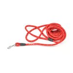 Lesa rosie sport reflectorizanta pentru caini Enjoy 0.8x400 cm