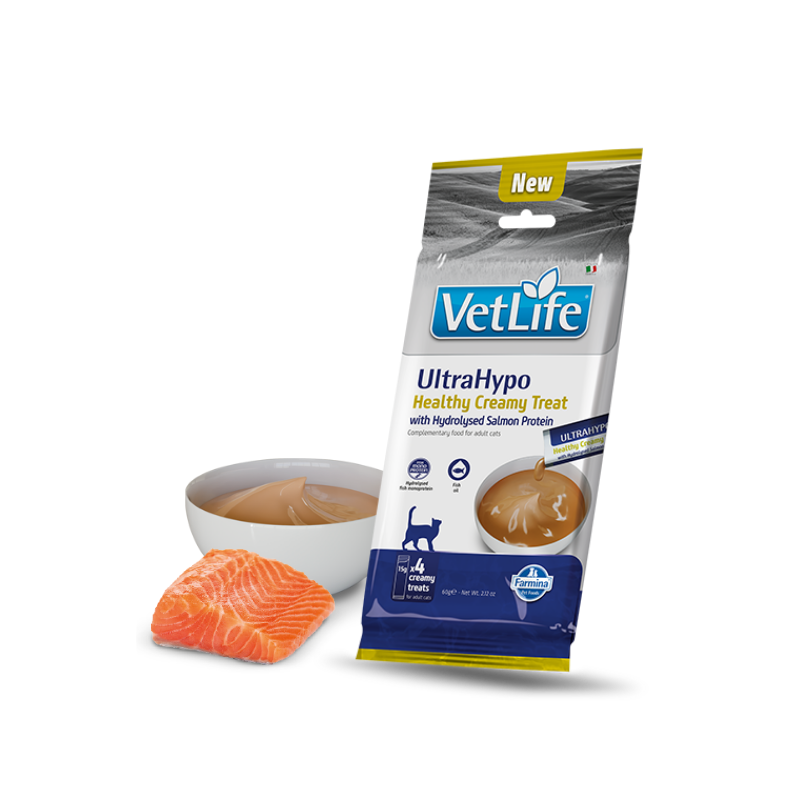 UltraHypo Creamy Treat cu proteine hidrolizate din somon Farmina Vet Life