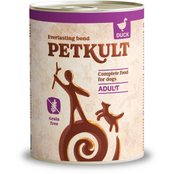 Hrana umeda pentru caini Petkult Adult cu rata 800gr